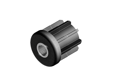 Threaded Bush for Round Tubes, Nylon PA, with Brass Threaded Insert ...