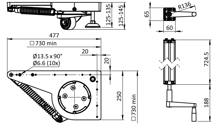 Hydraulic Lift Caster (Set) - immagine 2