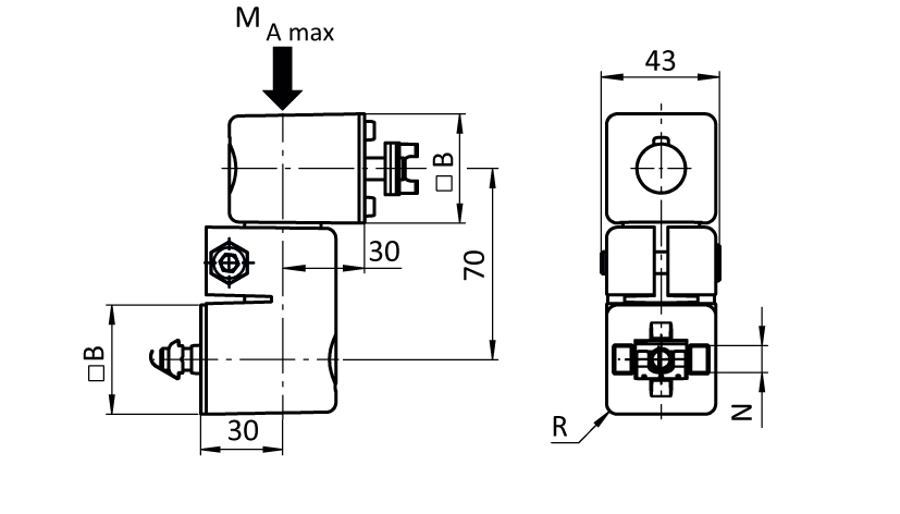 Adjustable Friction Joint B40L for System Arm (Set) - immagine 2