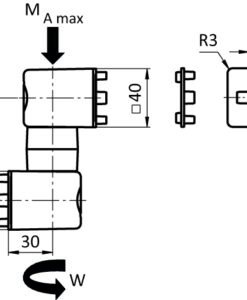 Alternative view of Friction Joint B40L for System Arm (Set)