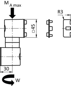 Alternative view of Friction Joint B45L for System Arm (Set)