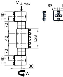 Alternative view of Friction Joint B80H for System Arm (Set)