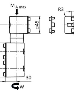Alternative view of Friction Joint B90L for System Arm (Set)