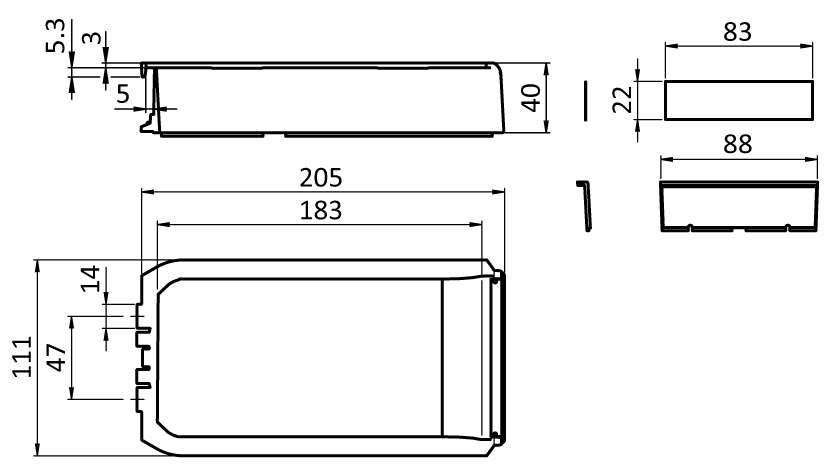 Grab Container 110 x 210 x 40 (Set) - immagine 2