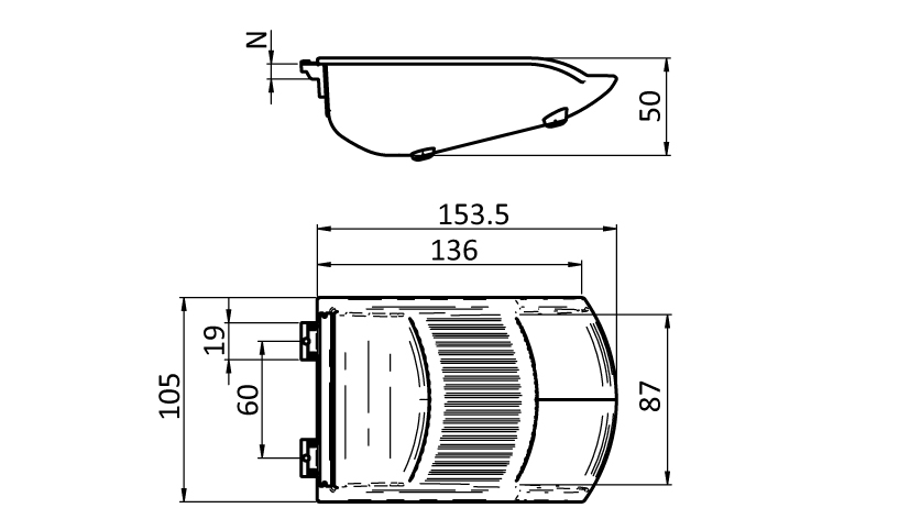Grab Tray 105 x 130 x 50 for Profil Slot (Set) - immagine 2