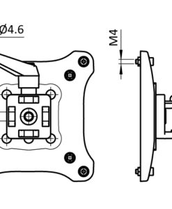 Alternative view of Monitor Mount ZN with Locking Lever (Set)
