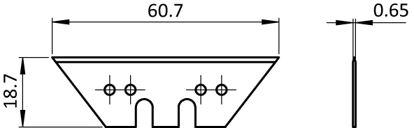 Trapezoidal Blade for Bag Cutter FX - immagine 2