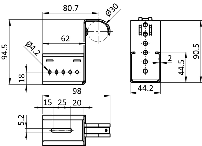 Holding Bracket AL D30 - immagine 2