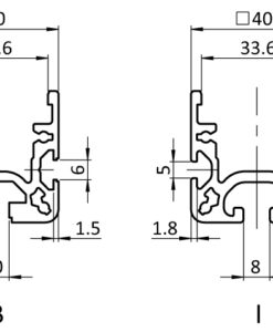 Alternative view of Roller Track Profile AL