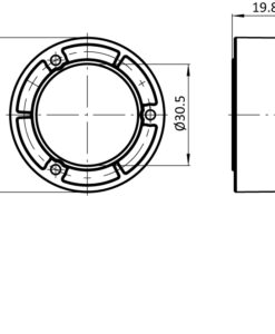 Alternative view of Roller Ø 46.5 for Tubular Frame Profiles