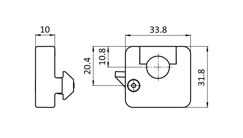 Bearing block for support roller I D32 (Set) - immagine 2