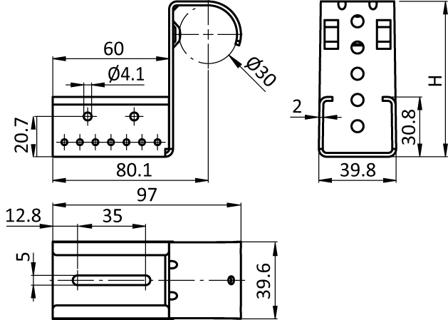 Holding Bracket XST D30 - immagine 2