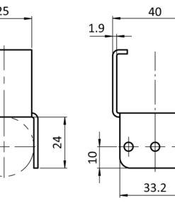 Alternative view of Mounting Bracket XST D28