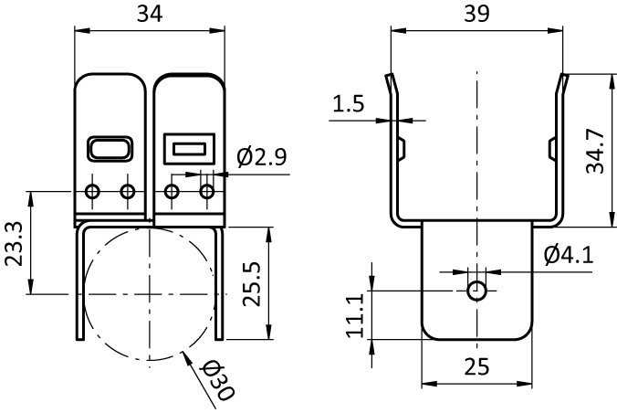 Mounting Bracket XST D30 - immagine 2