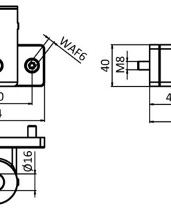 Alternative view of Side Adapter for Magnifying Lamp D160 with Jointed Arm (Set)