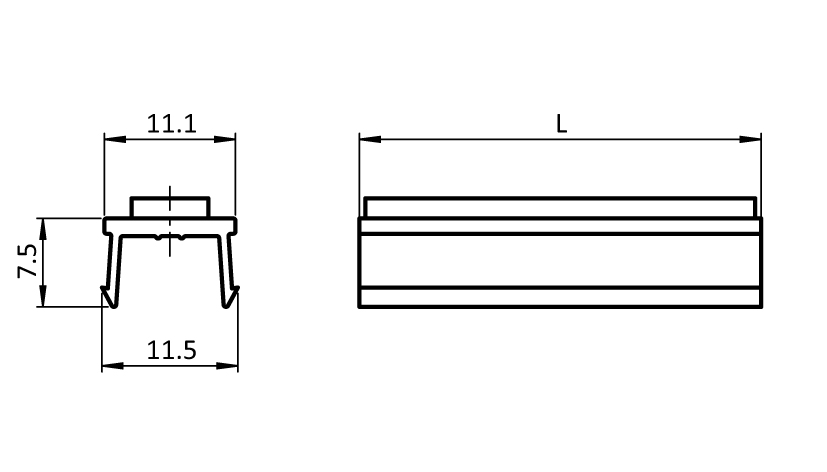 Adhesive Clip Slot 10 - 6.0 - immagine 2