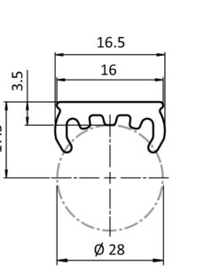 Alternative view of Slide Rail D28