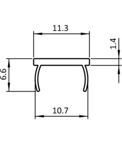 Alternative view of Cover Profile AL Slot 10 - 6.0