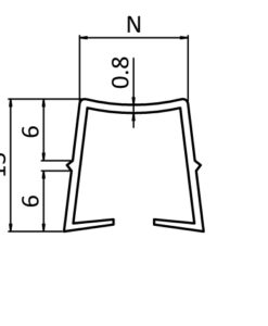 Alternative view of Cover and Reduction Profile B Slot 10 deep