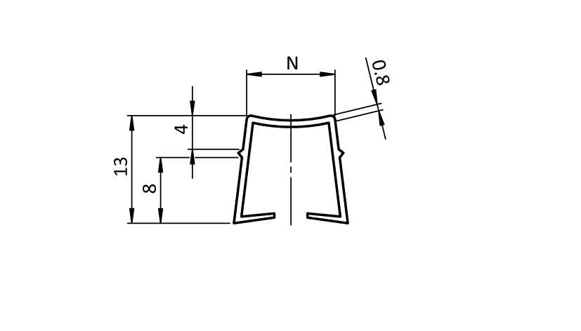 Cover and Reduction Profile B Slot 10 flat - immagine 2