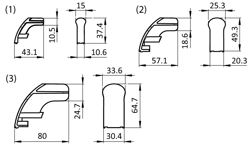 Cover Cap for Comfort and System Handle (Set) - immagine 2