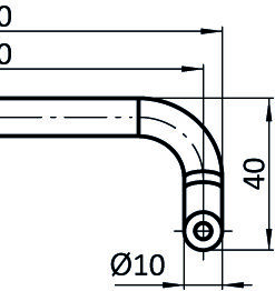 Alternative view of Handle AL 120 bended