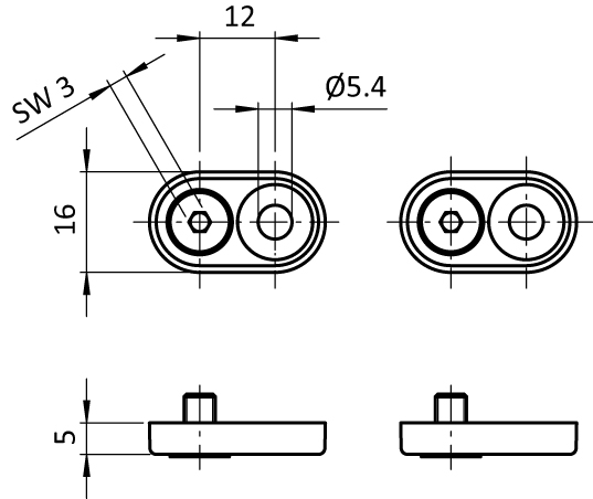 Fastening Set for Handle AL 120 - immagine 2