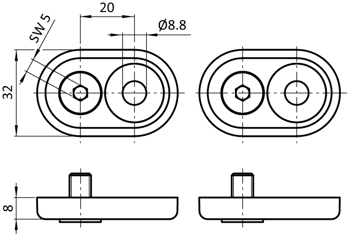 Fastening Set for Handle AL 200 - immagine 2