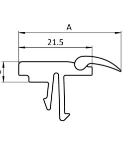 Alternative view of Glazing Strip for Insert Profile I AL