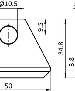 Alternative view of Tool Hanger 5/6. 1 Hole