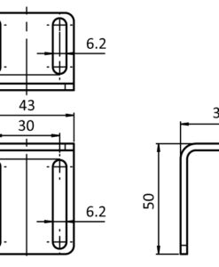 Alternative view of Angle Bracket for Magnetic Catch 30
