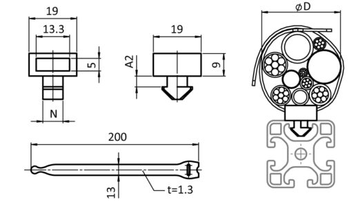 Cable Binder Block - immagine 2