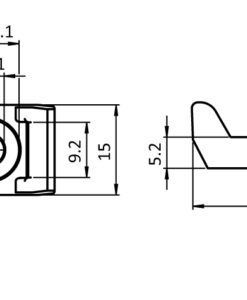 Alternative view of Universal Cable Binding Block