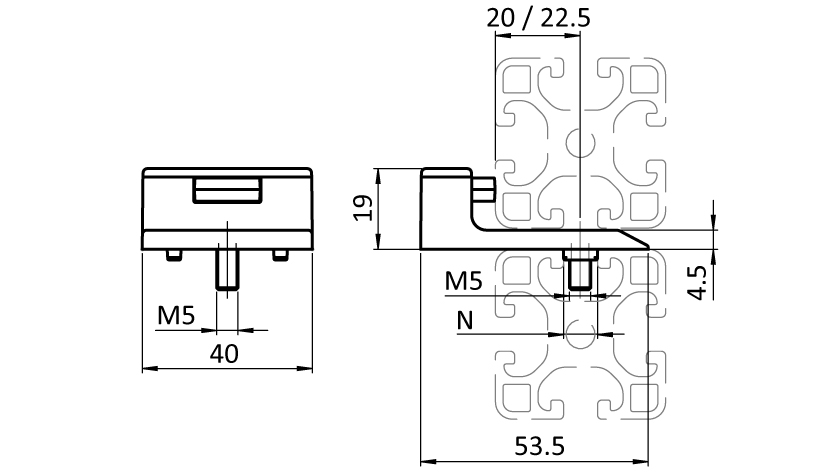 Door Stop with EPDM Damper (Set) - immagine 2