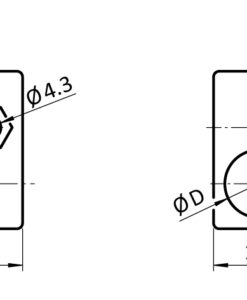 Alternative view of Sensor Mounting Block 28 x 12 x 16