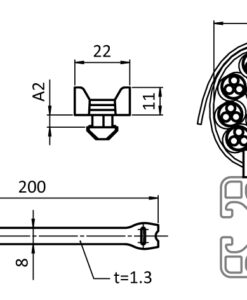 Alternative view of Cross Cable Binder Block
