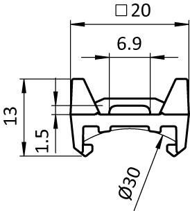 Cross Cable Binder Block D30 - immagine 2