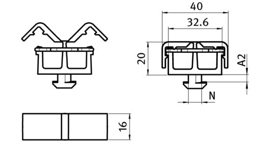 Clip Cable Binder - 2 chambers - with Hammer - immagine 2