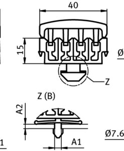 Alternative view of Snap-Cable-Binding with Hammer