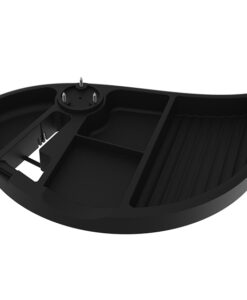 Pivoting Under-table Storage Tray