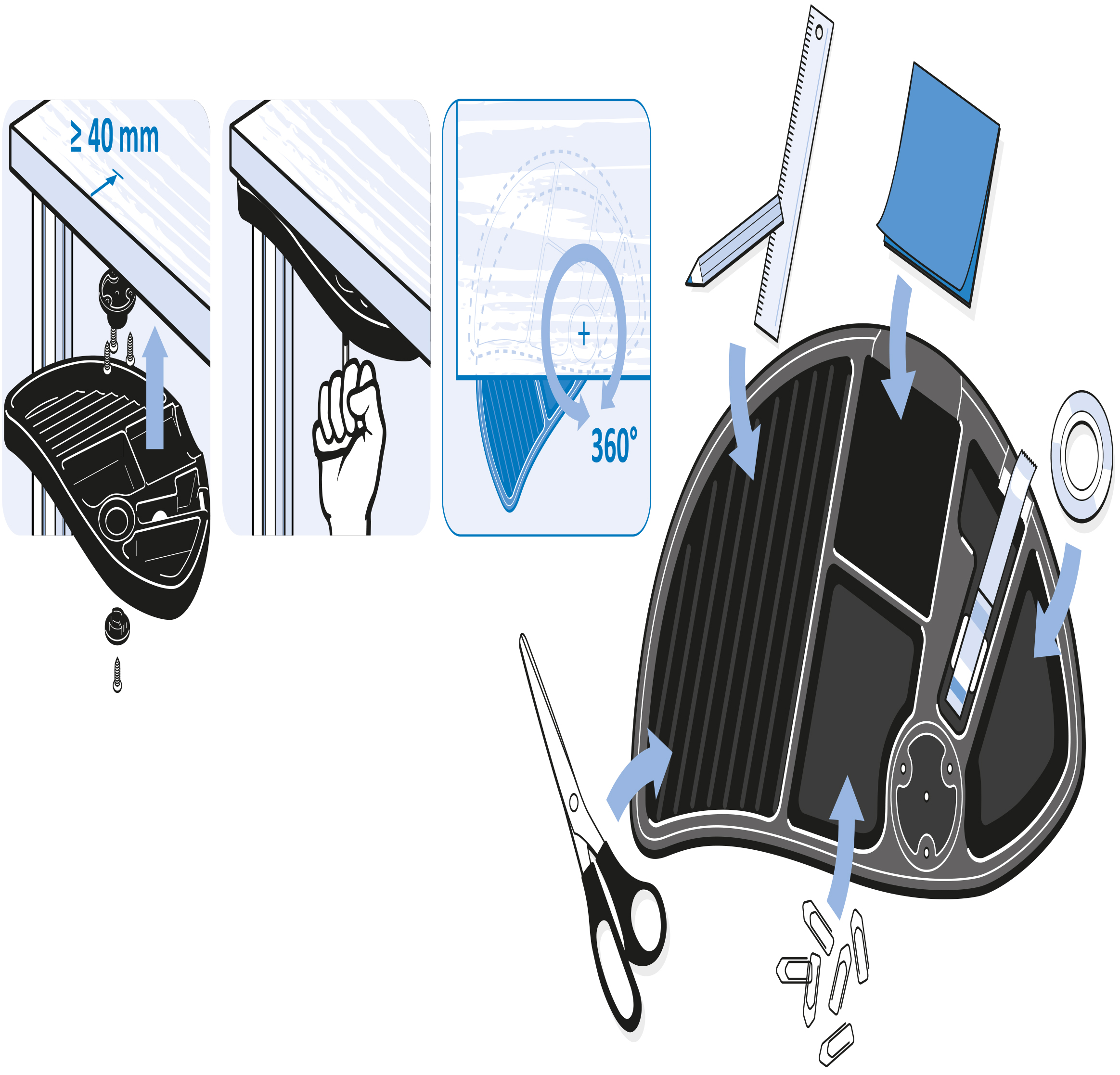 Pivoting Under-table Storage Tray - immagine 4