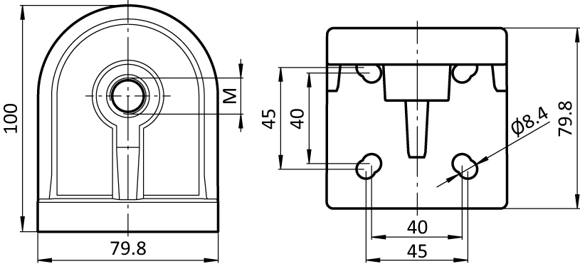 Leveling Foot Bracket 80/90 x 100 - immagine 2