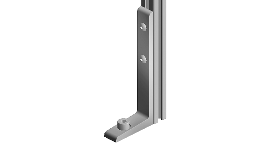 Floor Bracket AL 140. 1 Slot Version - immagine 3
