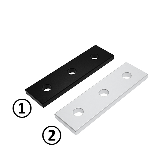 ECO Connection Plate AL Rectangular 3 Hole. 1 Slot Version