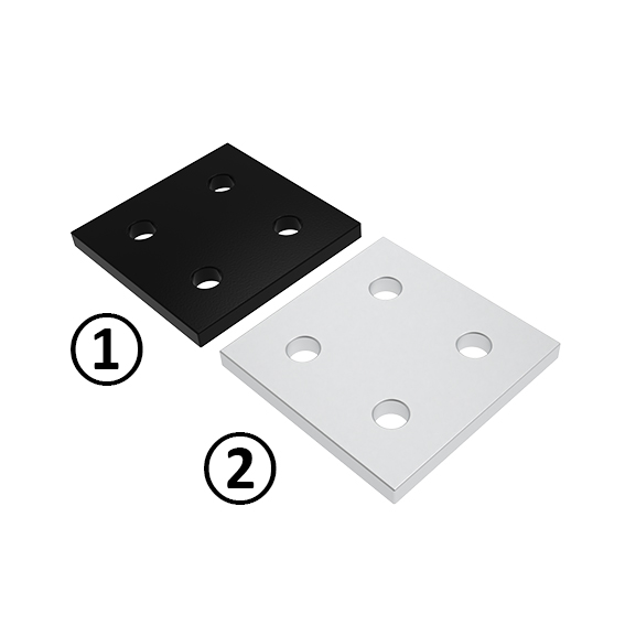 ECO Connection Plate AL Quadrangular 4 Hole. 1 Slot Version