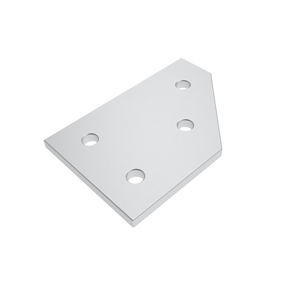 ECO Connection Plate AL 45° 4 Hole. 1 Slot Version