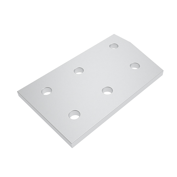 ECO Connection Plate AL 15° 6 Hole. 1 Slot x 2 Slots Version