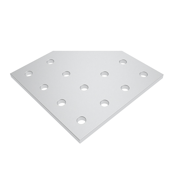 ECO Connection Plate AL L 12 Hole. 2 Slots Version