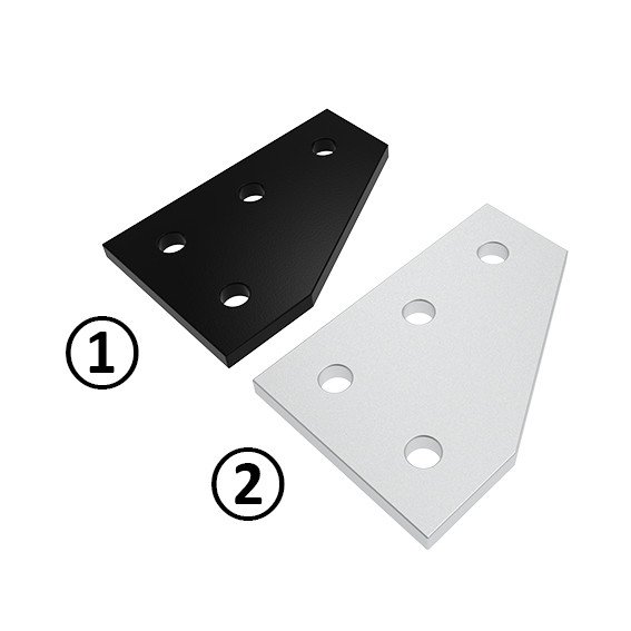 ECO Connection Plate AL L 4 Hole. 1 Slot Version