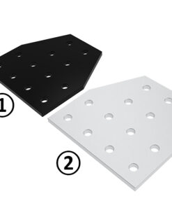 ECO Connection Plate AL T 12 Hole. 2 Slots Version